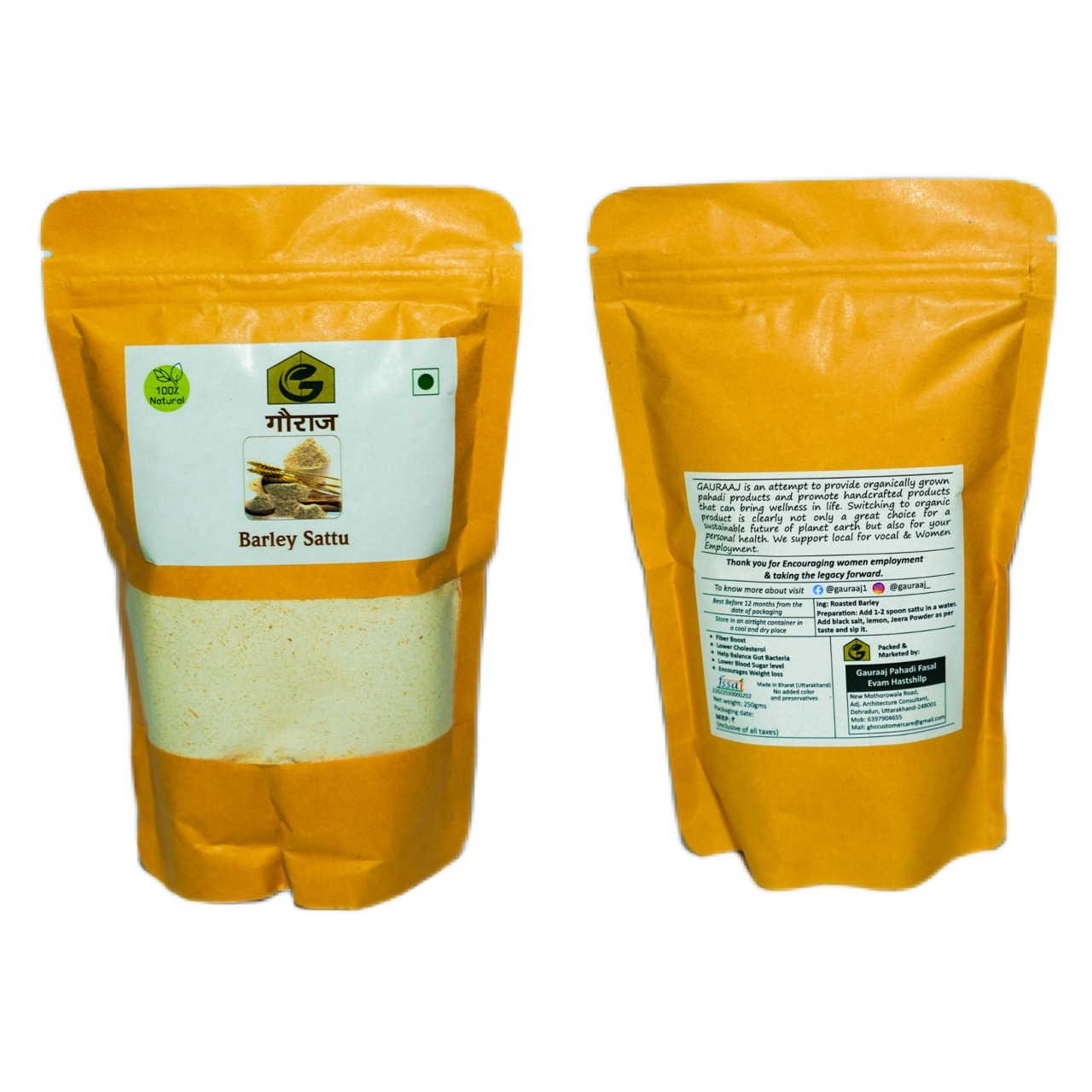 Gauraj Barley Sattu | Organic Healthy Grain 