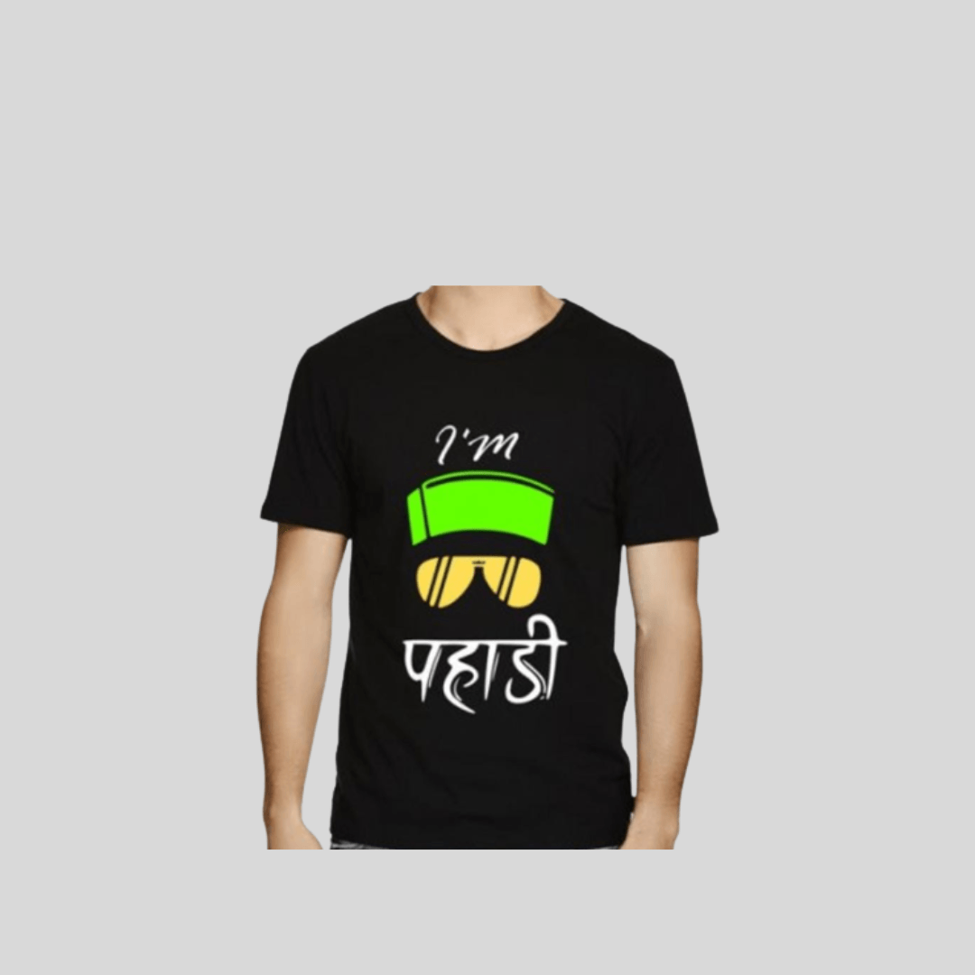 Pahadi T-Shirt for Men and Women| Casual Half Sleeve Round Neck T-Shirt |