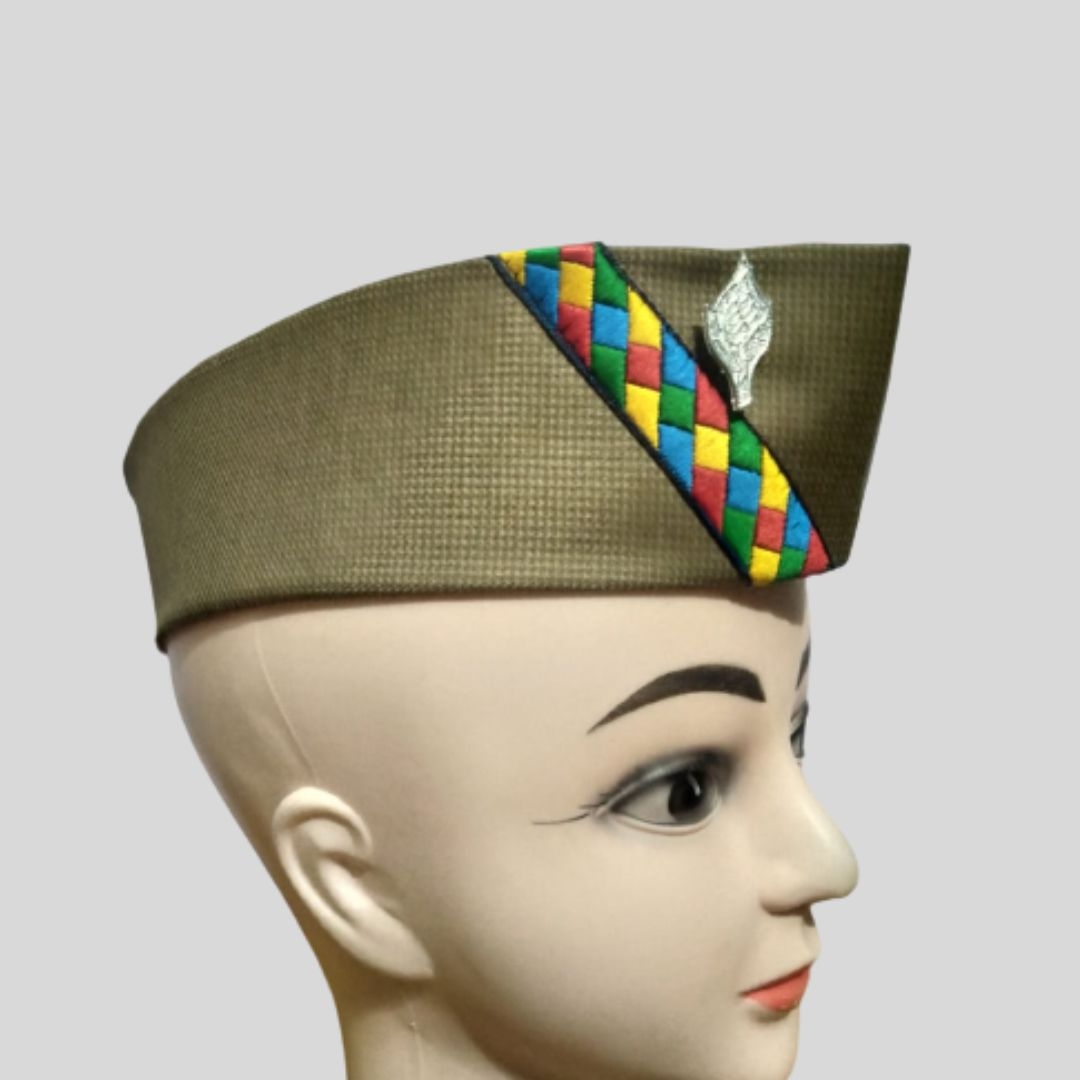 Traditional Pahadi Topi | Uttarakhandi Brhamkamal Cap |