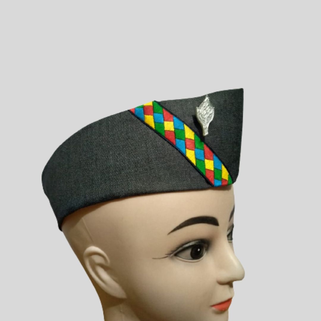 Traditional Pahadi Topi | Uttarakhandi Brhamkamal Cotton Cap|