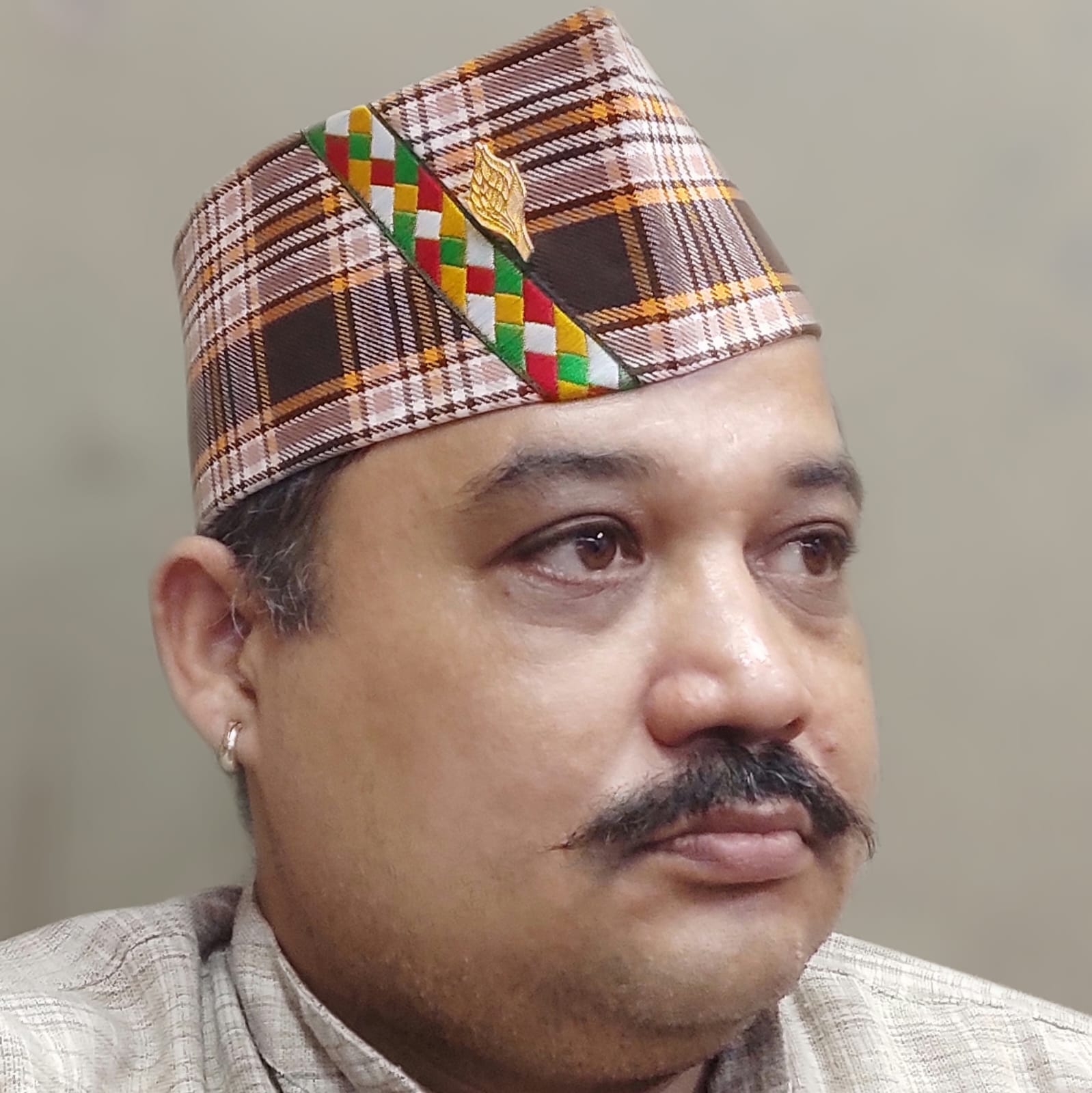 Uttraksh Traditional Cap Of Uttarakhand | Fabric Twill | ( Multicolor Check) 