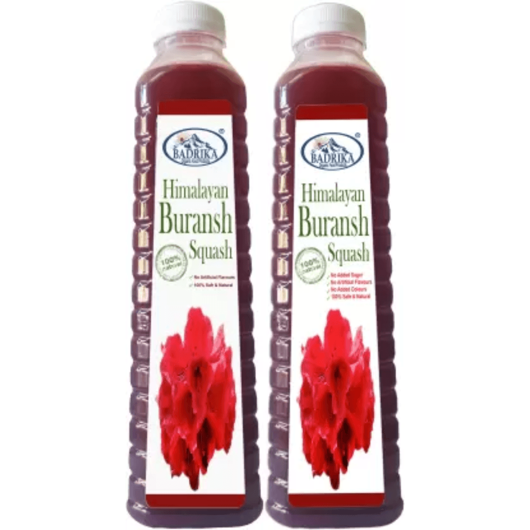 Badrika Natural Pahari Buransh, Rhododendron Flower & Sugar Free Buransh Squash  