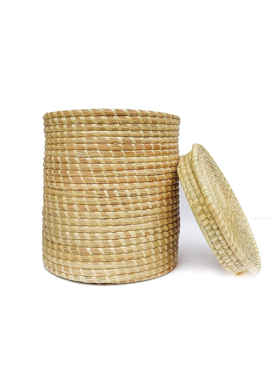 Baaduli -Handmade Natural Fiber Multipurpose Container with lid | Laundry basket | 