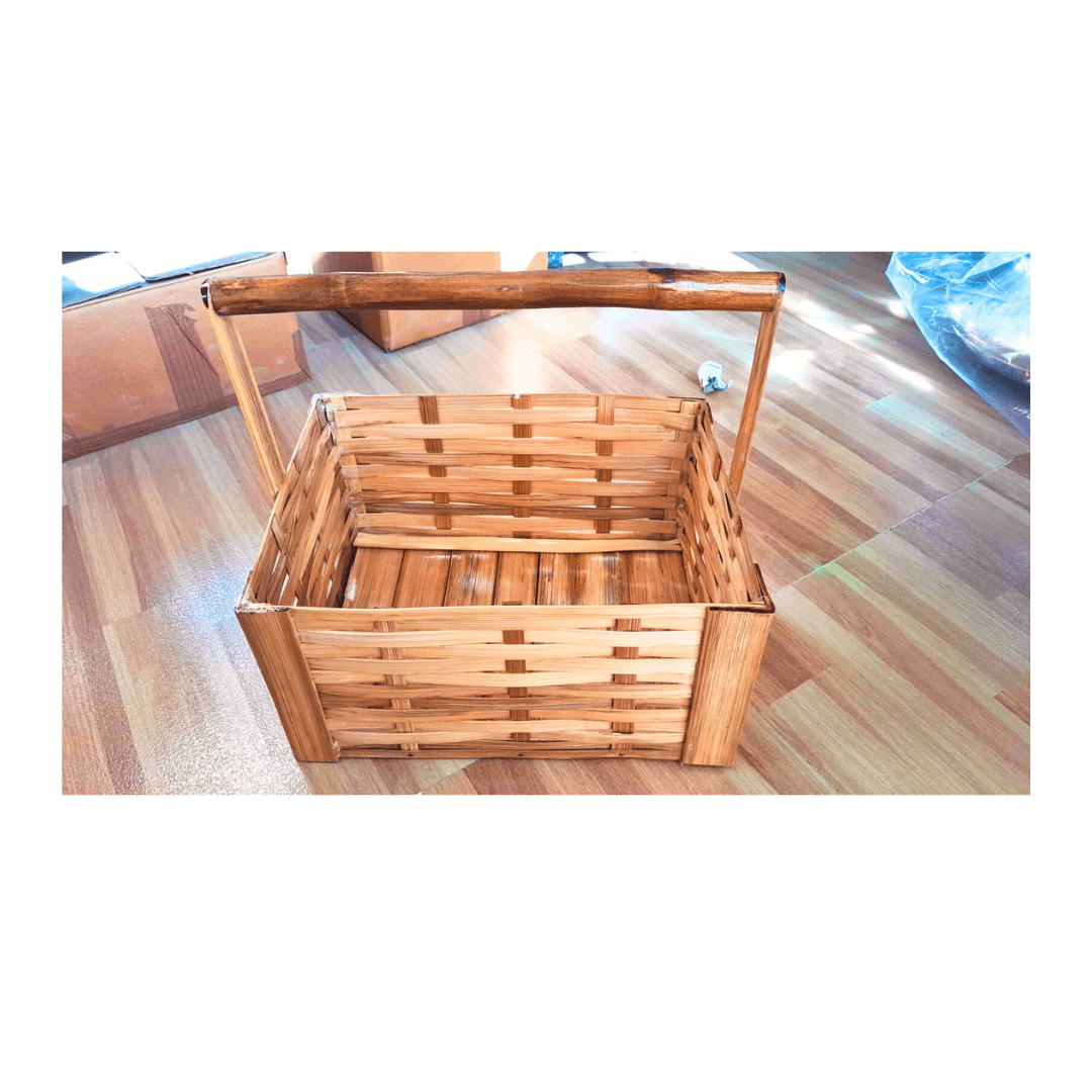 Baaduli -Bamboo Storage Basket | Tokri Bamboo Basket for Pooja and Fruit Storage 