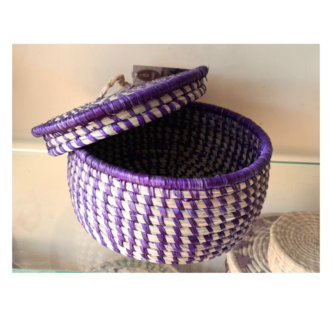 Baaduli -Handmade Natural Fiber Chapati Basket with Lid 