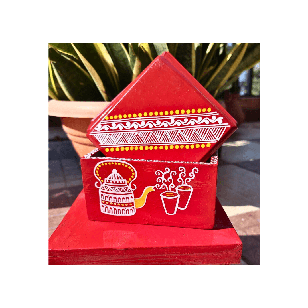 Aipan Coasters (Set of 6) with Box, | 6-Piece, Serves for 6,