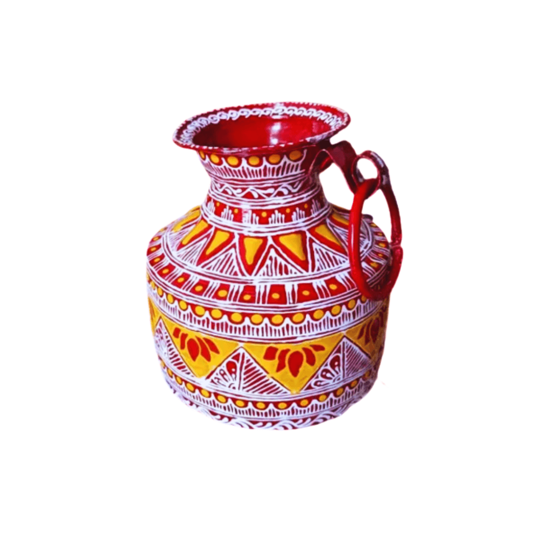 Uttarakhand Aipan Copper Gagar | Gagri (Small Size) |Home Décorative Item |