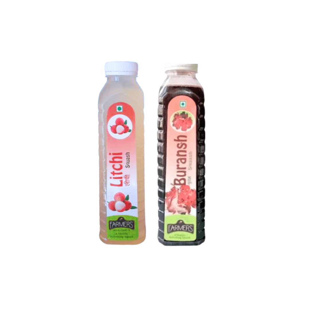 Farmer Combo pack| Litchi & Buransh Squash(750 ml Each)