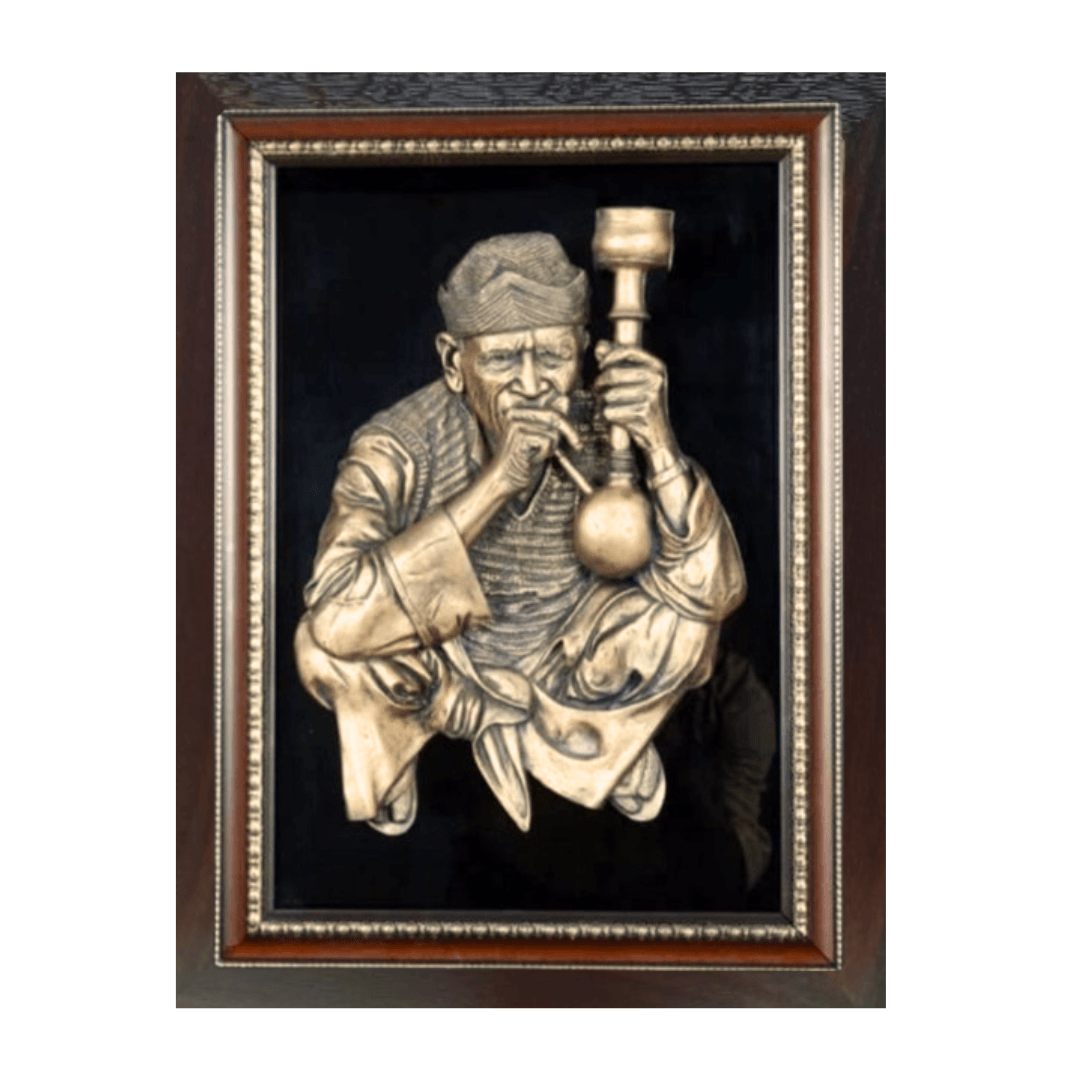 Uttarakhand Traditional Wall Hanging Painting - Hukka Man