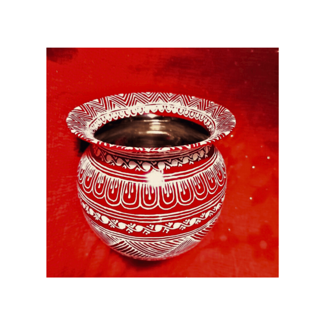 Aipan Art Kalash/Lota | Traditional Art of Uttarakhand | 