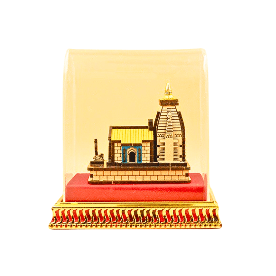 Wooden Shri Kedarnath Temple with Acrylic Box