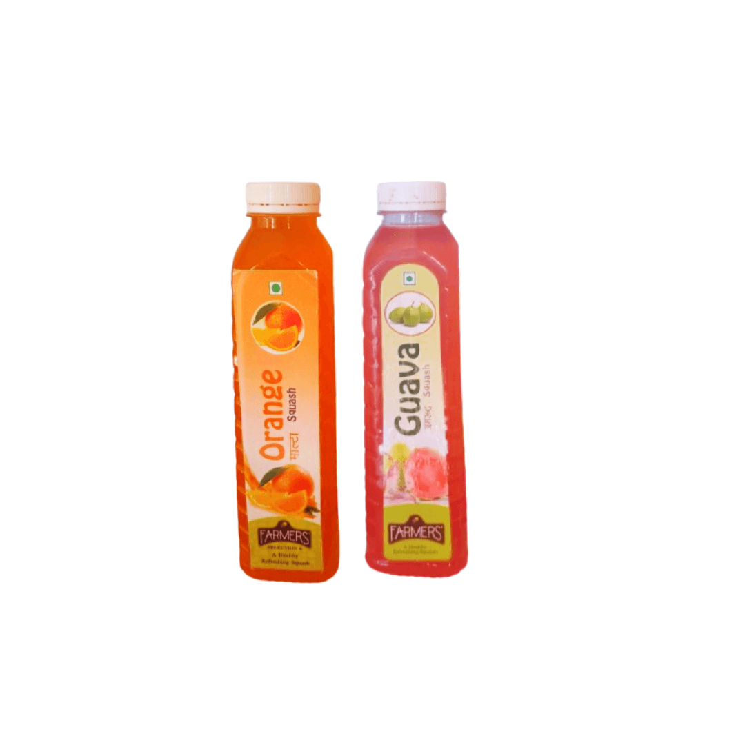 Farmer Combo pack Malta & Guava Squash (750 ml Each)