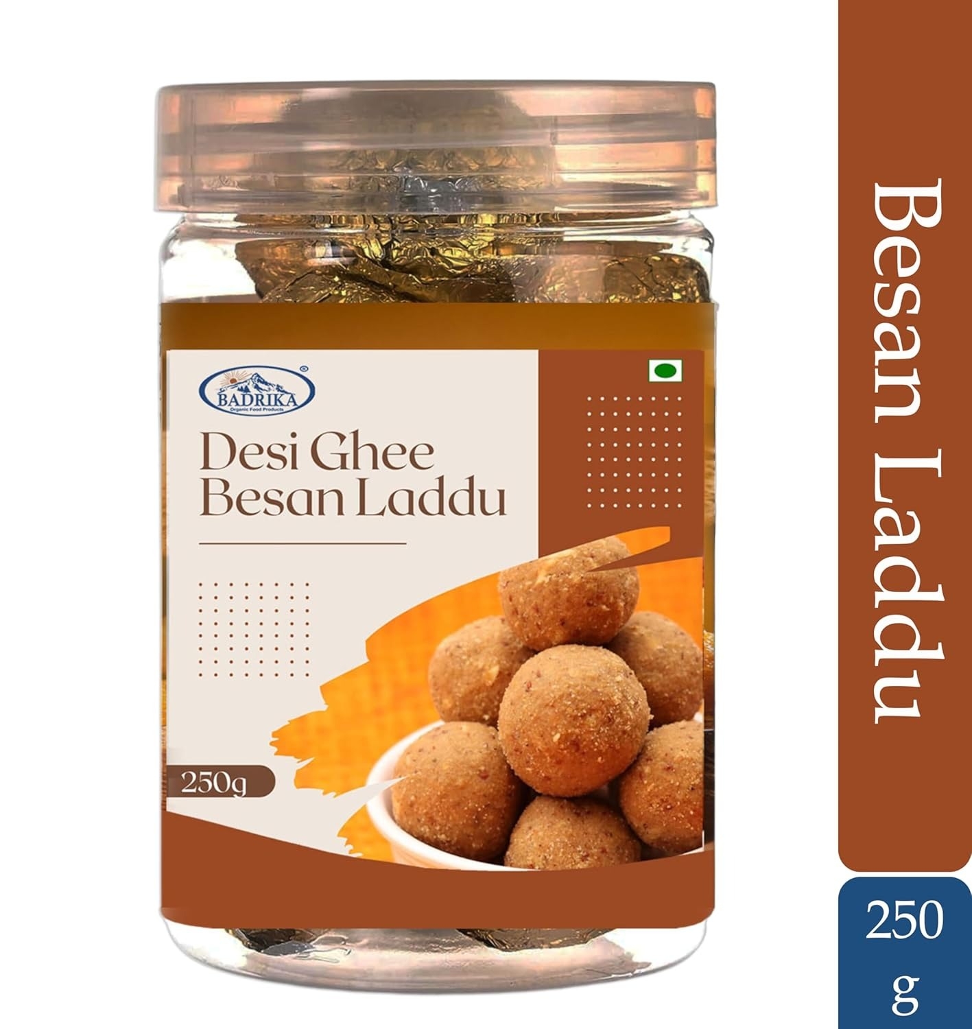 Badrika Besan Laddu, Contains Cow-Ghee