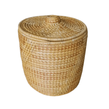 Baaduli -Handmade Natural Fiber Multipurpose Container with lid 