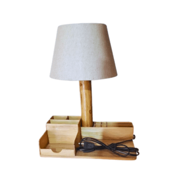 Crafted Bamboo Table Lamp from Uttarakhand