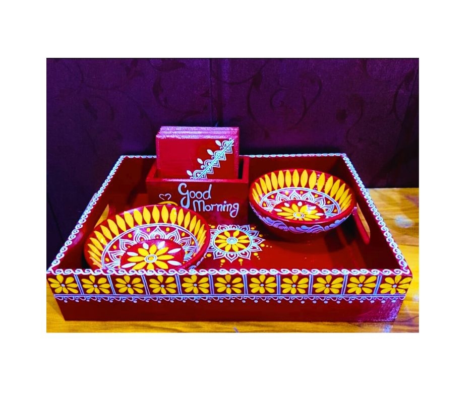 Aipan Woodan Tray Set