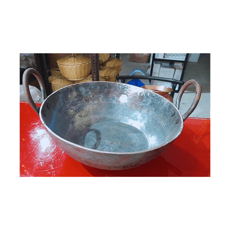 Hancraft Iron Kadhai with Double Side Handle
