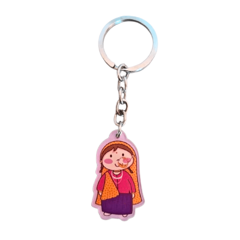 Lati Art - Kumaoni Lati Keychain