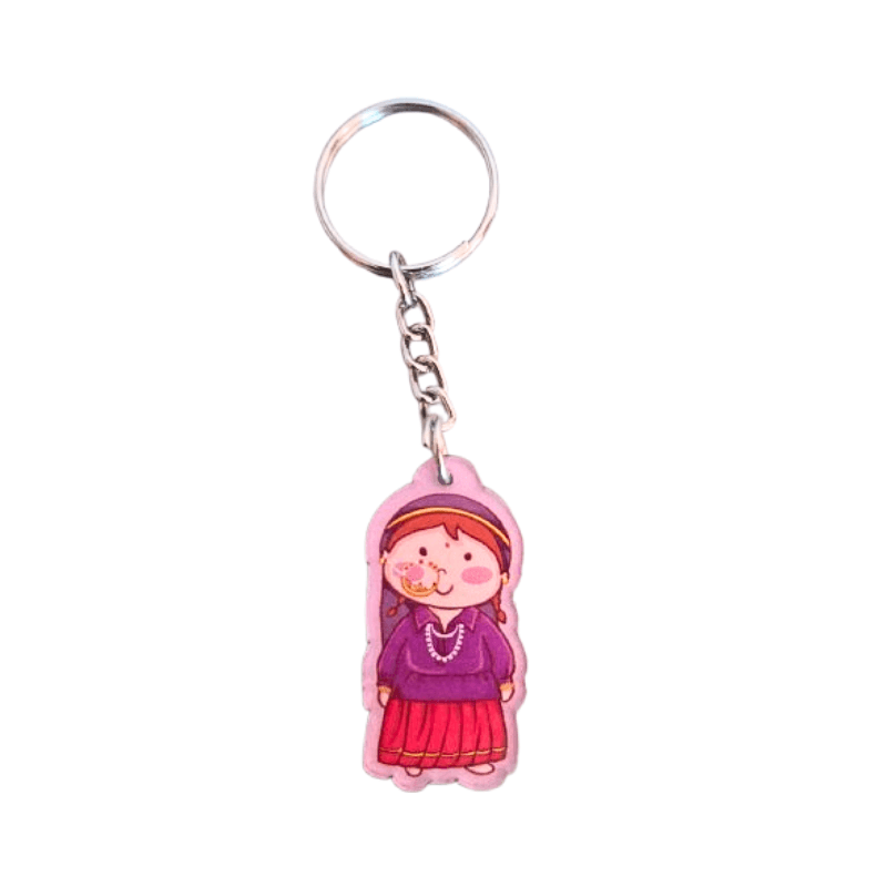 Lati Art - Lati Jaunsari Keychain Reflecting the cultre of Uttarakhand