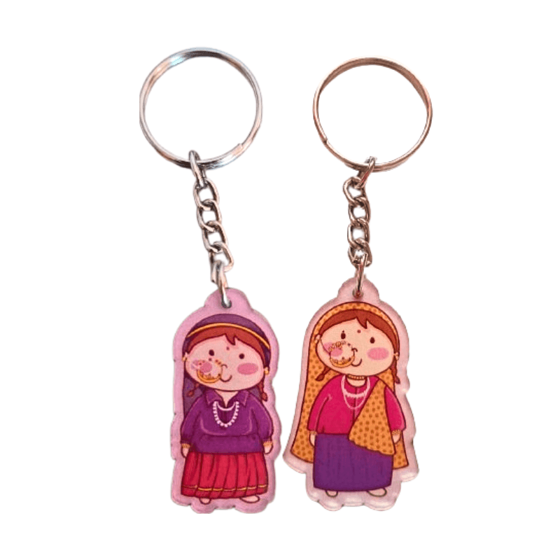 Lati Art - Lati Keychain Reflecting the cultre of Uttarakhand
