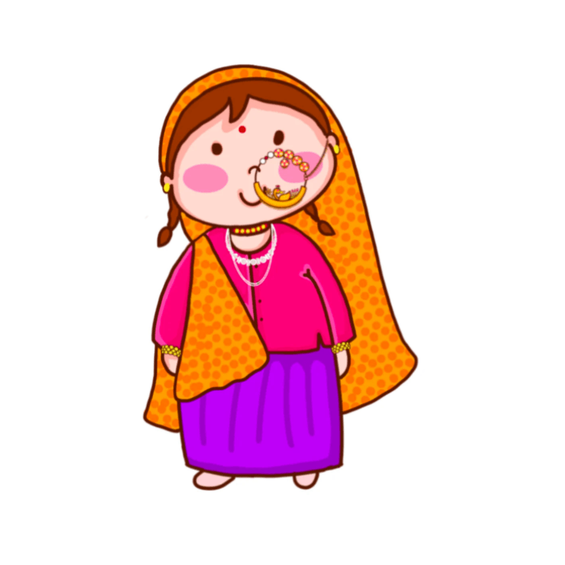 Lati Art - Kumaoni Lati magnet