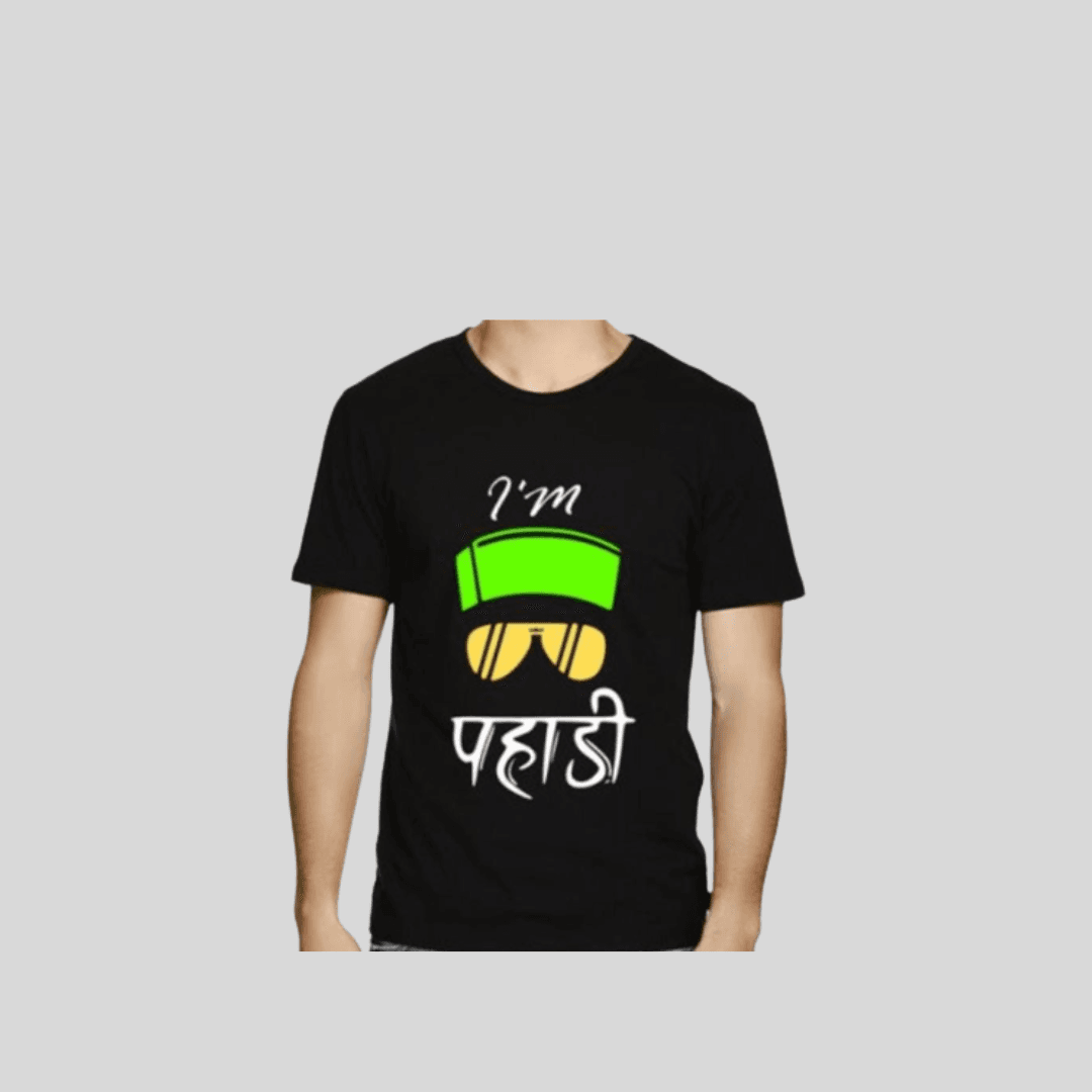 Pahadi T-Shirt for Men and Women| Casual Half Sleeve Round Neck T-Shirt |
