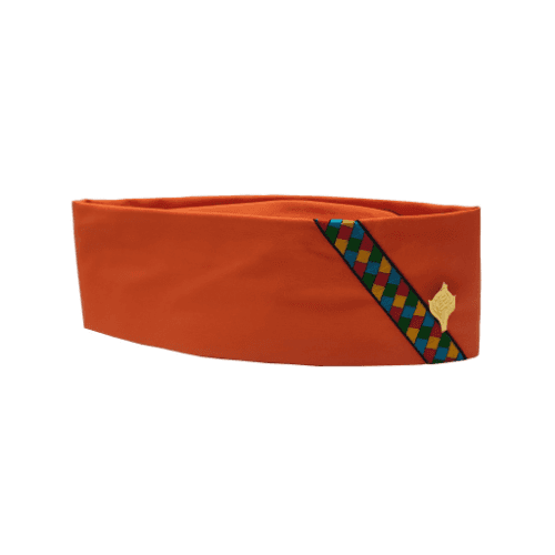 Uttraksh Traditional Cap Of Uttarakhand | Cotton Fabric | ( Orange Colour ) 