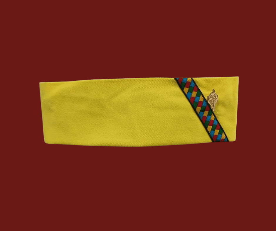 Uttraksh Traditional Cap Of Uttarakhand Fabric Cotton ( Yellow Colour ) 