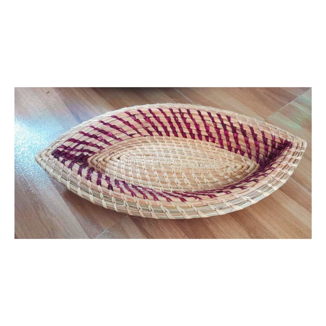 Baaduli Ultra Premium Handmade Moonj Serving Plate