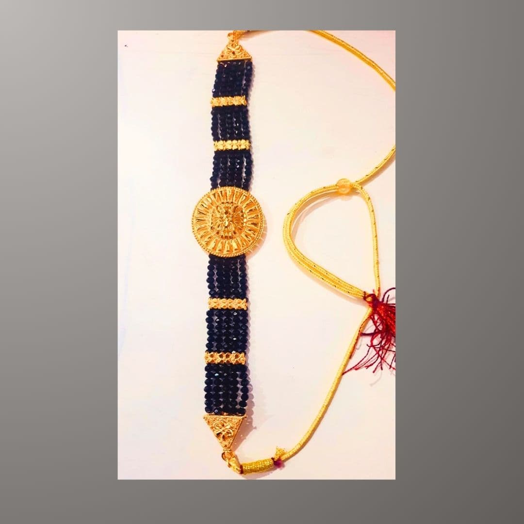 Traditional Gold Plated Adjustable Choker 