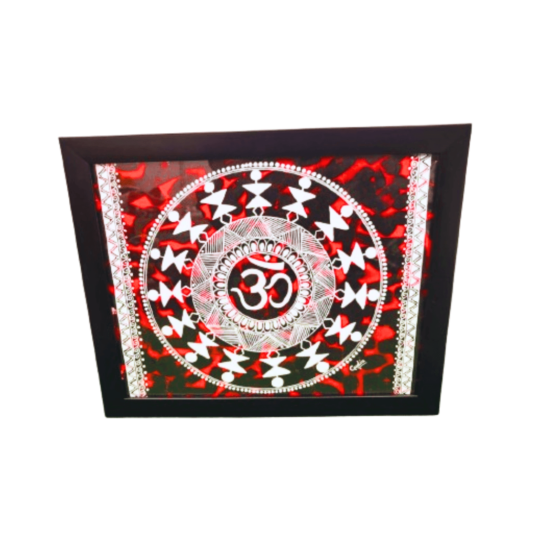 Aipan Om Symbol Wall Hanging Frame 