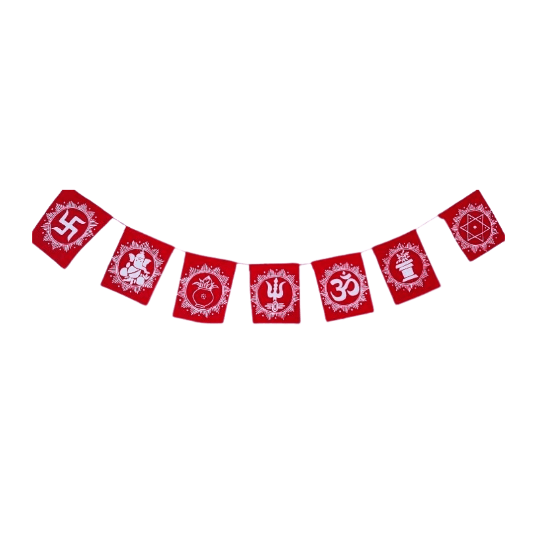Aipan Art Bike/Car flag(Toran)| Beautiful & Attractive Kumaoni Traditional Aipan Toran|