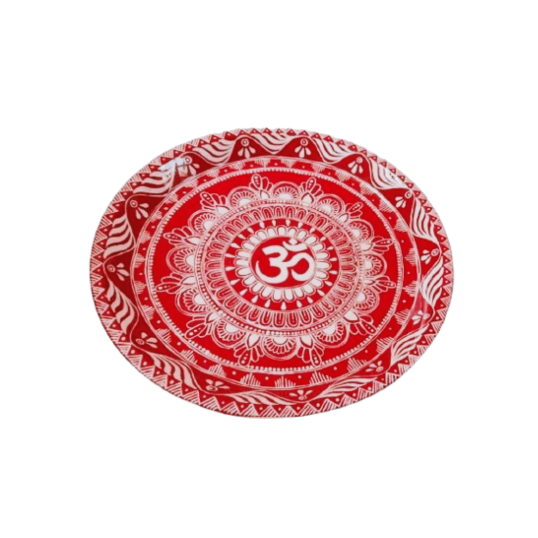 Uttarakhand Aipan Art Pooja Thali |(Multicolor, 10 X 10)