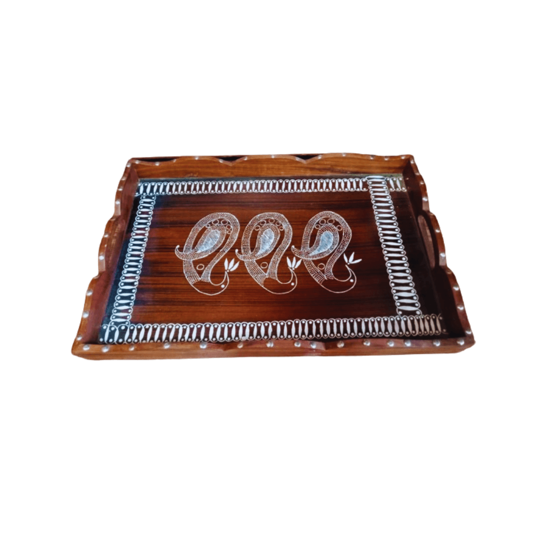Wooden Serving tray Handcrafted by Local Uttarakhand Artisans