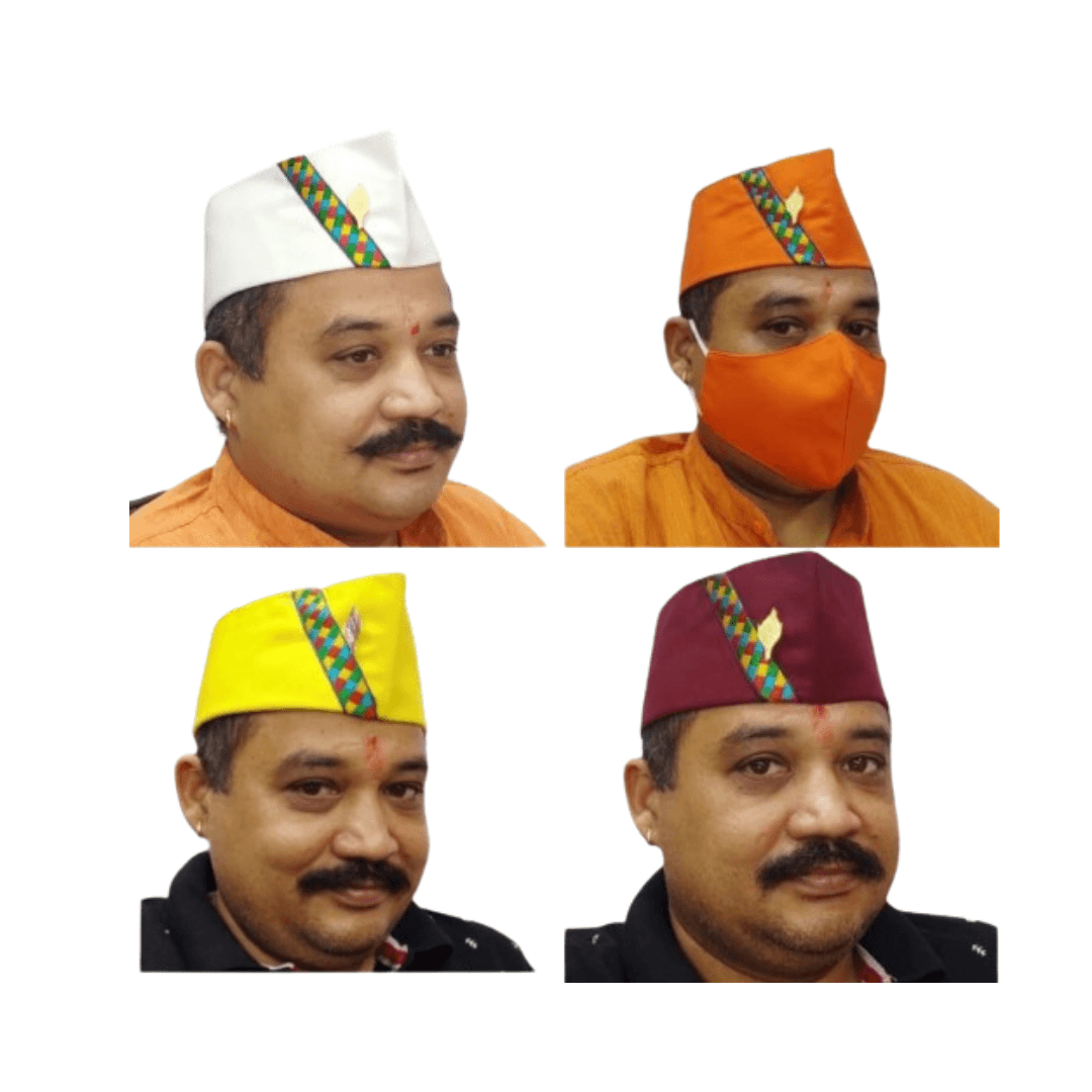 Uttarakhandi Pahadi Topi Pack of 4 Colour 