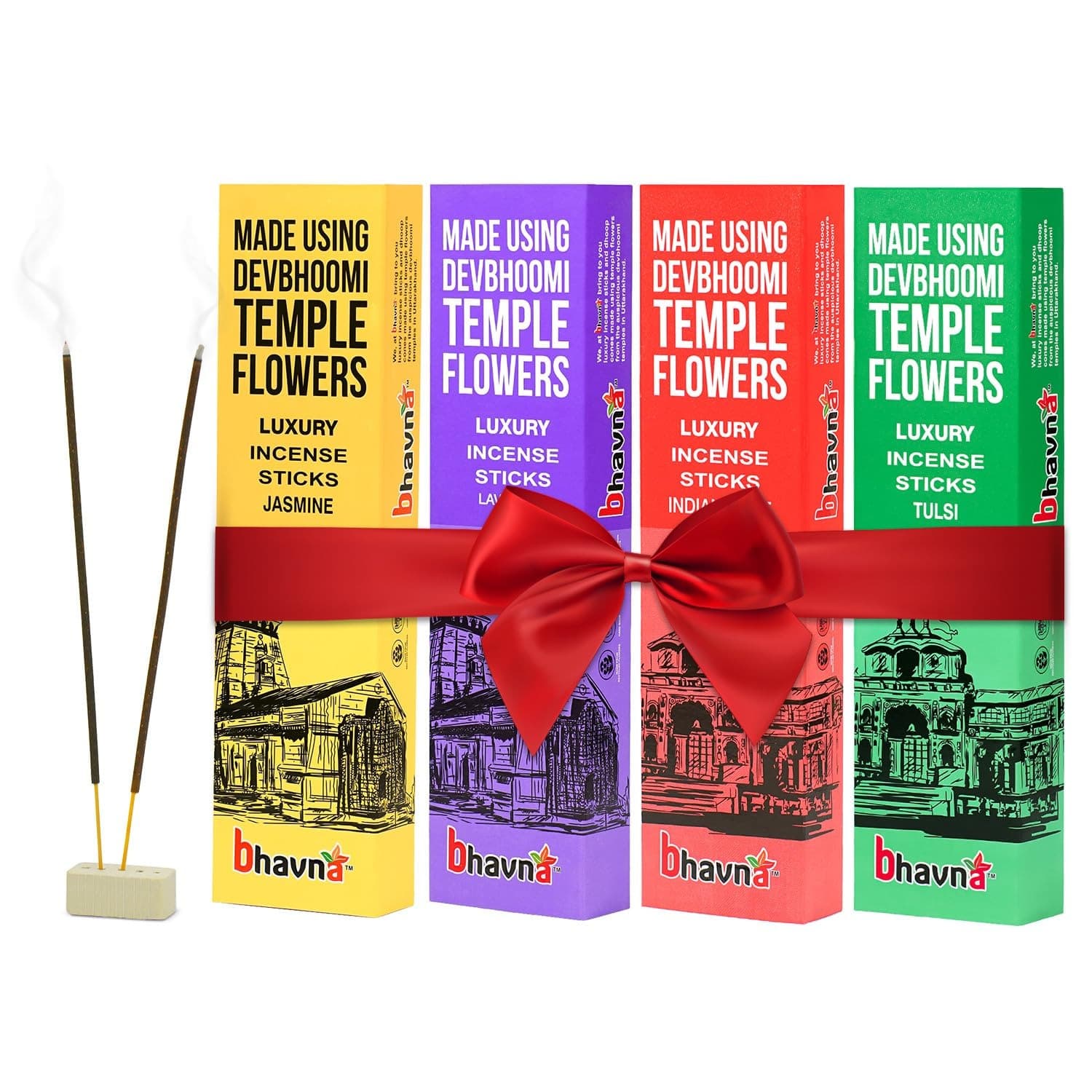 Bhavna Luxury Incense - Devbhoomi Natural Incense Stick Combo (Pack of 4)