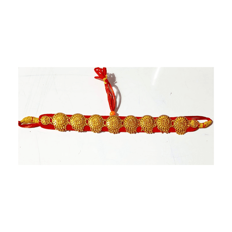 Traditional Gold Plated Adjustable Size Gadwali/Kumauni Guloband for Women 