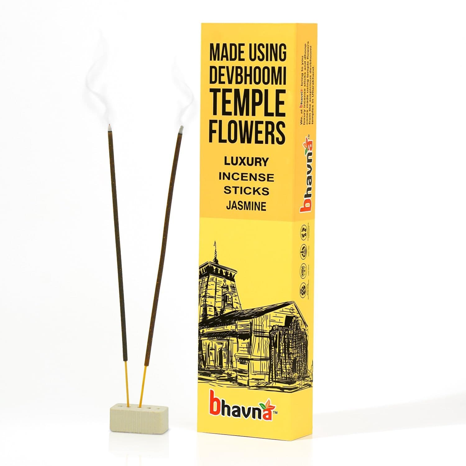 Bhavna Luxury Jasmine Incense Sticks 30 Sticks (Pack of 4)