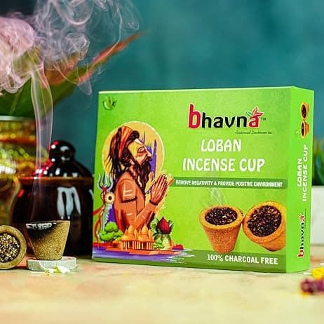  BHAVNA Luxury Natural Sambrani Cups – Pack of 12 Havan Cups with Guggal, Bheemseni Kapoor, Loban | Handcrafted, Charcoal-Free 