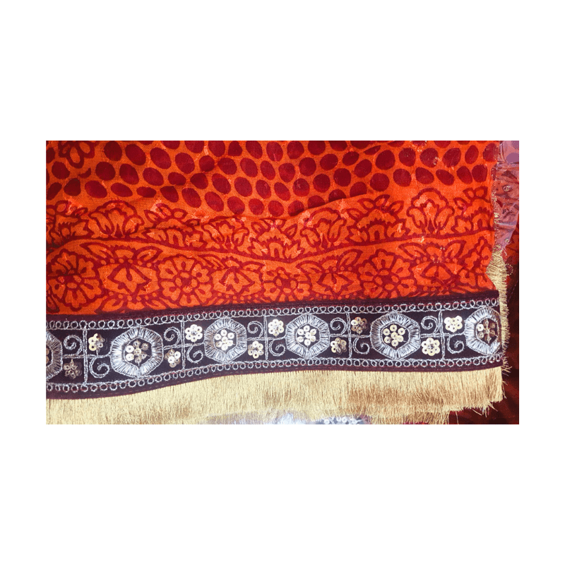 Uttarakhand Traditional Rangwali Chunari Pichora | Handcrafted Swastik Design | Chiffon & Georgette Fabric